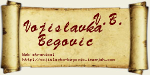 Vojislavka Begović vizit kartica